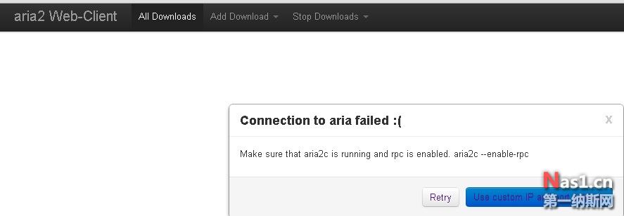 aria2 web端连接不上，显示错误为：Make sure that aria2c is running and rpc is enabled. aria2c --enabl ...