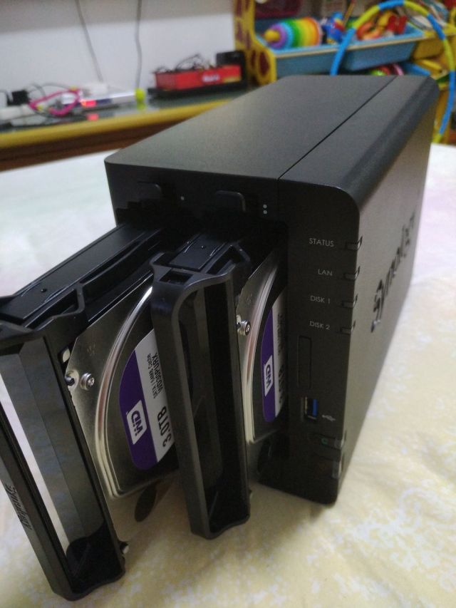 两块硬盘，由于Raid1，没有选择NAS专用盘